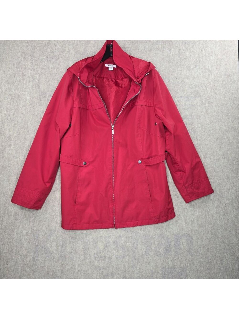 Dressbarn Woman Red Windbreaker Jacket Size 14/16